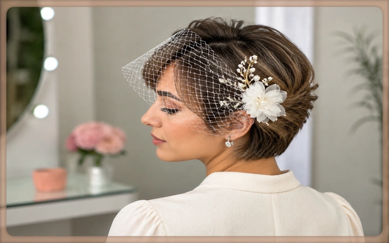 شینیون-موی-کوتاه-با-تور-و-اکسسوری