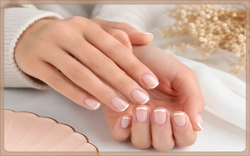 فرنچ روی ناخن کوتاه
