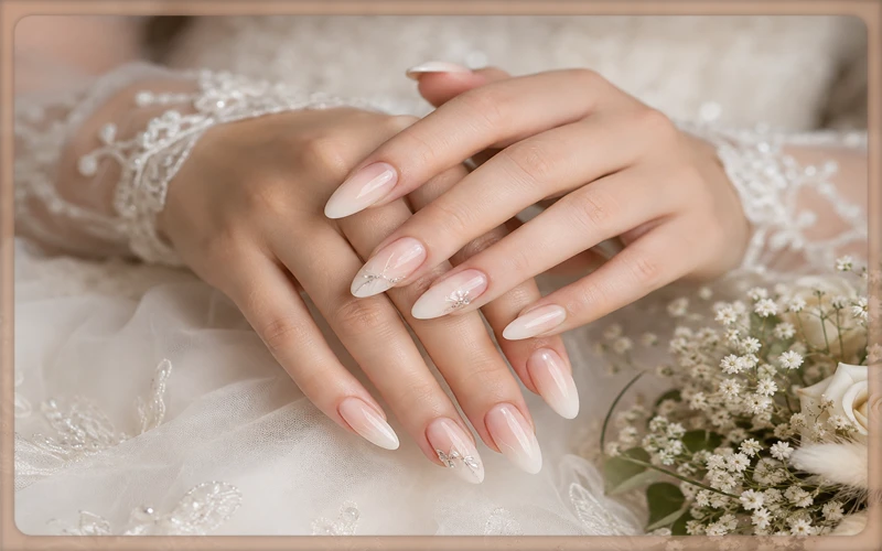 کاشت-ناخن-بادامی-برای-عروس